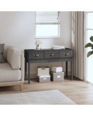 Table console Gris 114x40x75 cm Bois massif de pin | Mobilier & Déco