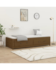 Lit de jour sans matelas marron miel 90x190 cm bois pin massif | Mobilier & Déco