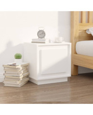 Table de chevet blanc 44x35x45 cm bois d’ingénierie | Mobilier & Déco