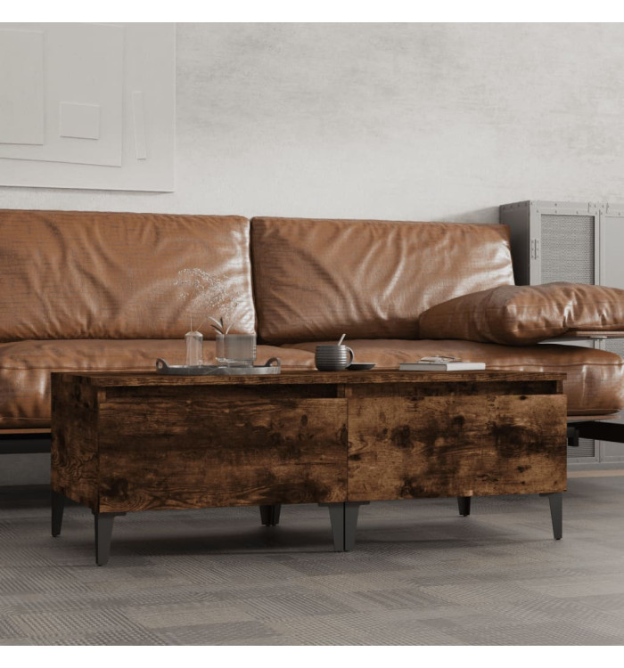 Tables d'appoint 2 pcs Chêne fumé 50x46x35 cm Bois ingénierie | Mobilier & Déco