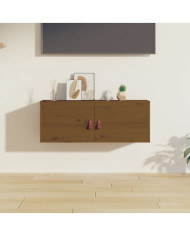 Armoire murale Marron miel 80x30x30 cm Bois de pin massif | Mobilier & Déco