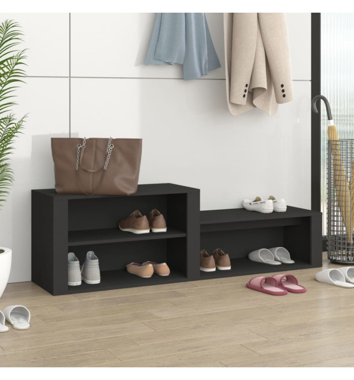 Armoire à chaussures Noir 150x35x45 cm Bois d'ingénierie | Mobilier & Déco