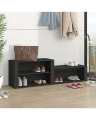 Armoire à chaussures Noir 150x35x45 cm Bois d'ingénierie | Mobilier & Déco