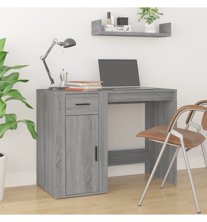 Bureau Sonoma gris 100x49x75 cm Bois d'ingénierie | Mobilier & Déco