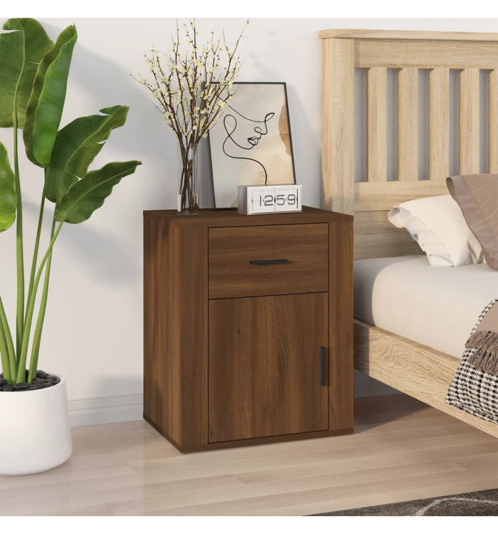 Table de chevet Chêne marron 50x36x60 cm Bois d'ingénierie | Mobilier & Déco