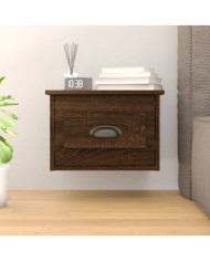 Table de chevet murale chêne marron 41,5x36x28 cm | Mobilier & Déco