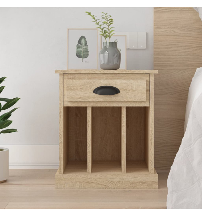 Table de chevet chêne sonoma 43x36x50 cm | Mobilier & Déco