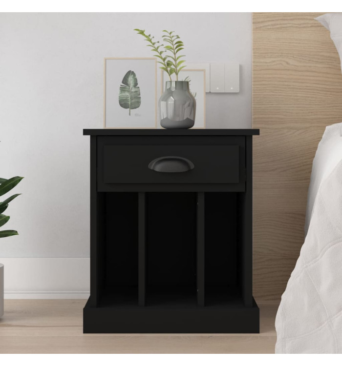 Table de chevet noir 43x36x50 cm | Mobilier & Déco