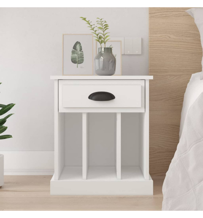 Table de chevet blanc 43x36x50 cm | Mobilier & Déco
