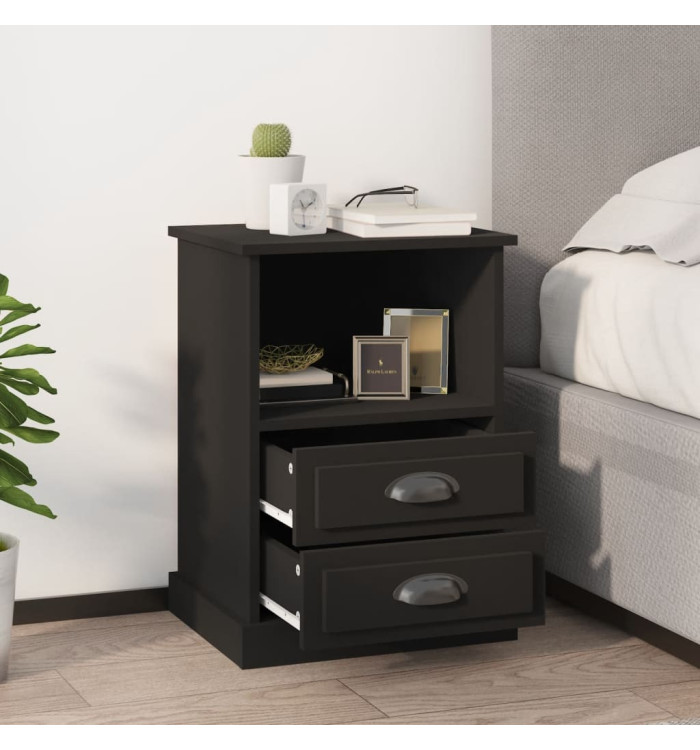 Tables de chevet 2 pcs noir 43x36x60 cm | Mobilier & Déco