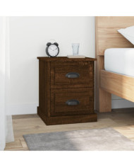 Table de chevet chêne marron 39x39x47,5 cm bois d'ingénierie | Mobilier & Déco