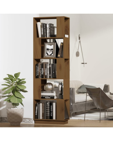 Bibliothèque/Cloison Marron miel 51x25x163,5 cm Pin solide | Mobilier & Déco