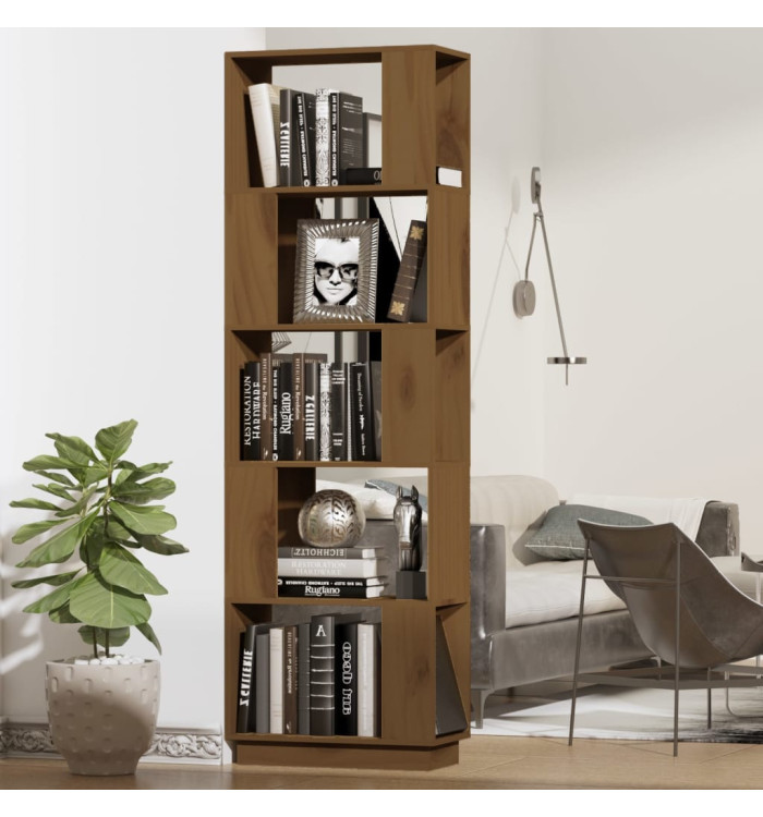Bibliothèque/Cloison Marron miel 51x25x163,5 cm Pin solide | Mobilier & Déco