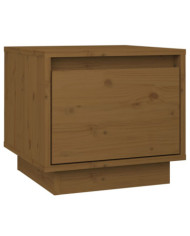 Table de chevet Marron miel 35x34x32 cm Bois de pin solide | Mobilier & Déco