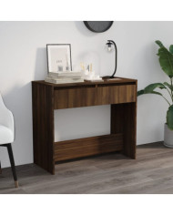 Table console chêne marron 89x41x76,5 cm bois d'ingénierie | Mobilier & Déco