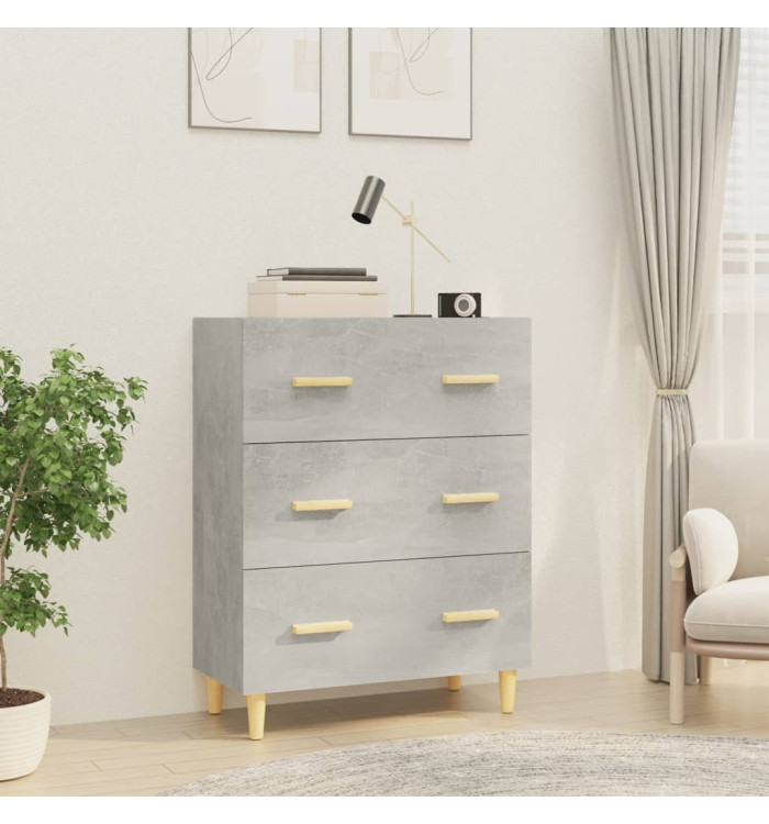 Buffet Gris béton 70x34x90 cm Bois d'ingénierie | Mobilier & Déco