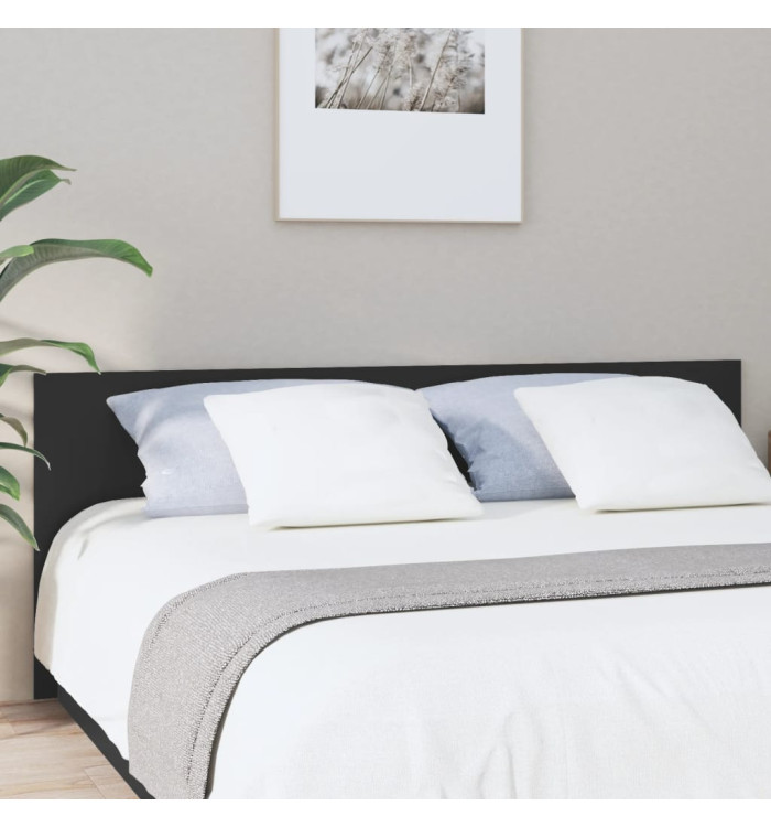 Tête de lit Noir 200x1,5x80 cm Bois d'ingénierie | Mobilier & Déco