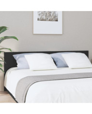 Tête de lit Noir 200x1,5x80 cm Bois d'ingénierie | Mobilier & Déco