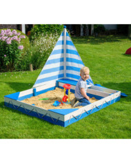 dobar Navire bac à sable Maritime bleu et blanc | Mobilier & Déco