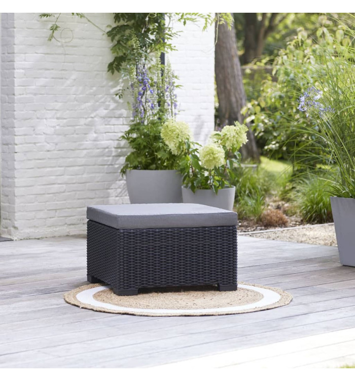 Allibert Pouf d'extérieur California gris | Mobilier & Déco