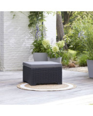 Allibert Pouf d'extérieur California gris | Mobilier & Déco