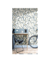 Noordwand Papier peint Friends et Coffee Words and Letters Bleu | Mobilier & Déco