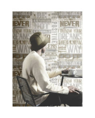 Noordwand Papier peint Friends et Coffee Words and Letters Beige | Mobilier & Déco