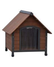 @Pet Niche pour chiens avec rabats en plastique Marron 76x76x72 cm | Mobilier & Déco