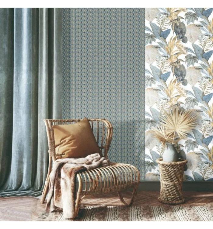 Noordwand Papier peint Topchic Fans Bleu | Mobilier & Déco