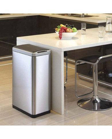 EKO Poubelle à capteur Phantom 2x20 L Argenté mat | Mobilier & Déco