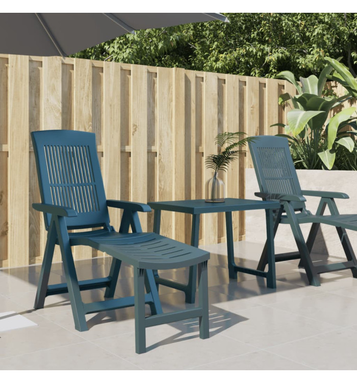 Chaise longue vert plastique | Mobilier & Déco