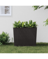 Jardinière et intérieur amovible marron 12 /44 L rotin PP | Mobilier & Déco