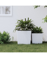 Jardinière et intérieur amovible blanc 37 /64 L rotin PP | Mobilier & Déco