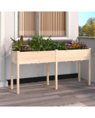 Jardinière avec doublure 161x45x76 cm bois massif de sapin | Mobilier & Déco
