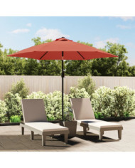 Tissu de remplacement de parasol d'extérieur Terre cuite 300 cm | Mobilier & Déco