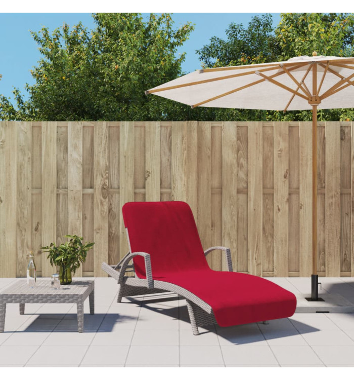 Serviettes de plage 2 pcs bordeaux 75x200 cm tissu 400 GSM | Mobilier & Déco