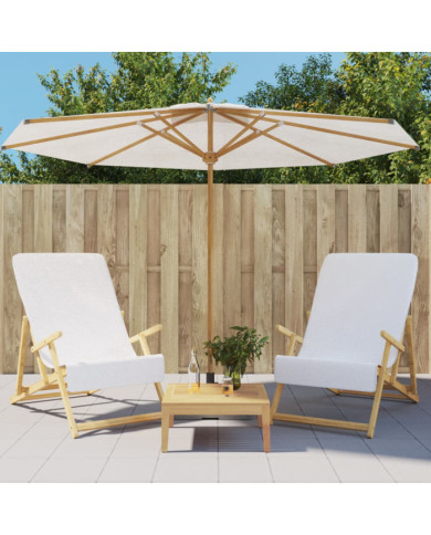 Serviettes de plage 2 pcs blanc 60x135 cm tissu 400 GSM | Mobilier & Déco