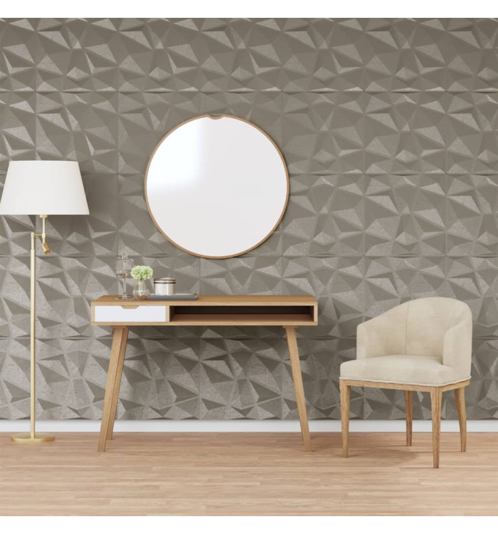 Panneaux muraux 48 pcs gris béton 50x50 cm XPS 12 m² losange | Mobilier & Déco