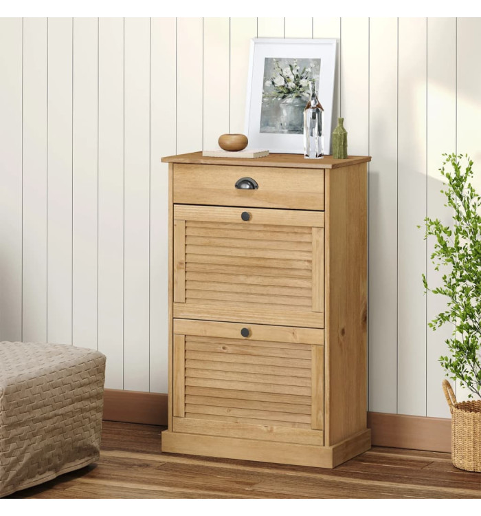 Armoire à chaussures VIGO 60x35x96 cm bois massif de pin | Mobilier & Déco