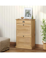 Armoire à chaussures VIGO 60x35x96 cm bois massif de pin | Mobilier & Déco