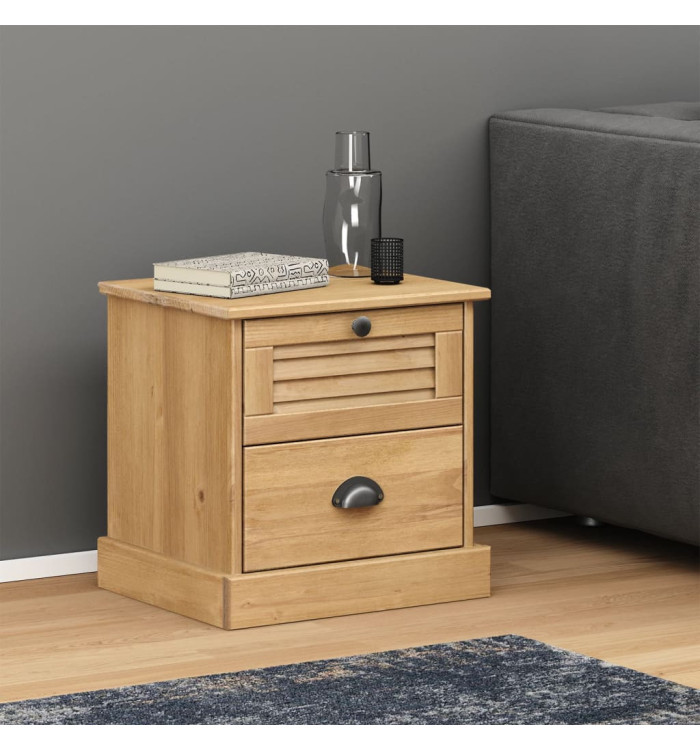 Table de chevet VIGO 42x35x42 cm bois de pin massif | Mobilier & Déco