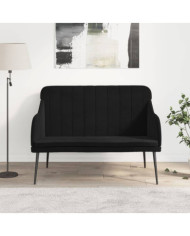 Banc Noir 110x76x80 cm Velours | Mobilier & Déco