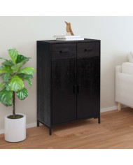 Étagère à chaussures Noir 75x40x110 cm Bois pin massif | Mobilier & Déco