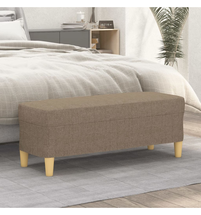 Banc Taupe 100x35x41 cm Tissu | Mobilier & Déco