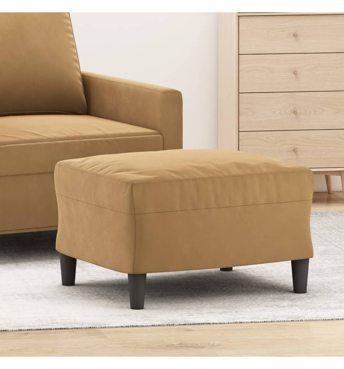 Repose-pied Marron 60x50x41 cm Velours | Mobilier & Déco