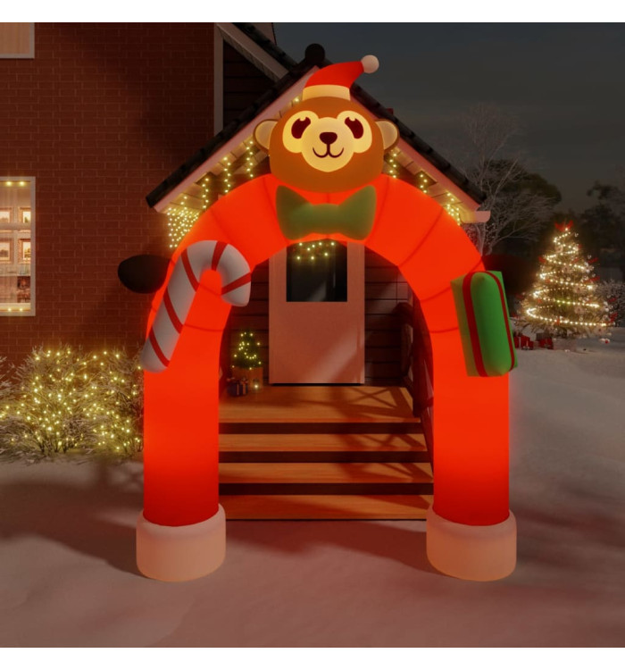 Porte voûtée gonflable de Noël avec LED 380 cm | Mobilier & Déco