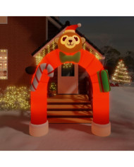 Porte voûtée gonflable de Noël avec LED 380 cm | Mobilier & Déco