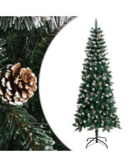 Sapin de Noël artificiel avec support Vert 210 cm PVC | Mobilier & Déco