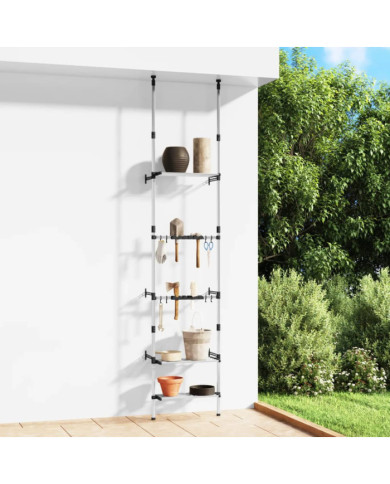Support de jardin télescopique à 3 étagères Argenté Aluminium | Mobilier & Déco
