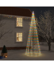 Sapin de Noël avec piquet 732 LED Colorées 500 cm | Mobilier & Déco
